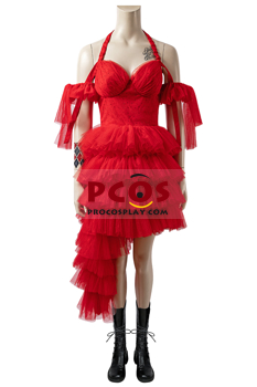 Picture of 2021 Harley Quinn Red Dress Cosplay Costume mp006041